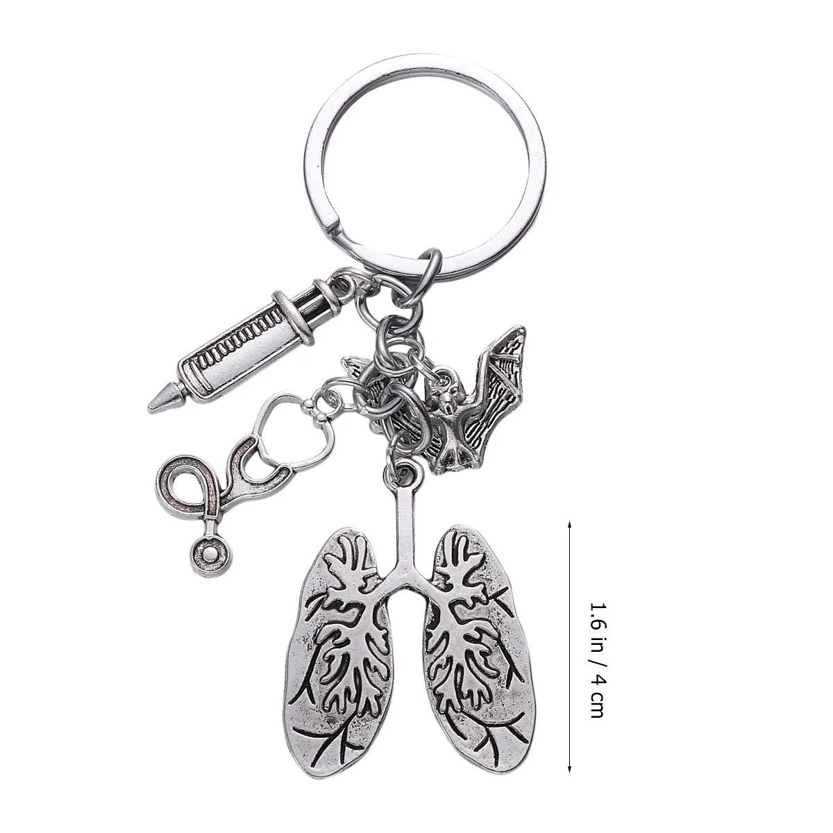 Leaves Lungs Pendant Unique Keychains Creative Key Holder for Organizing Keys Bag Decoration Doctor Gifts S Keychains