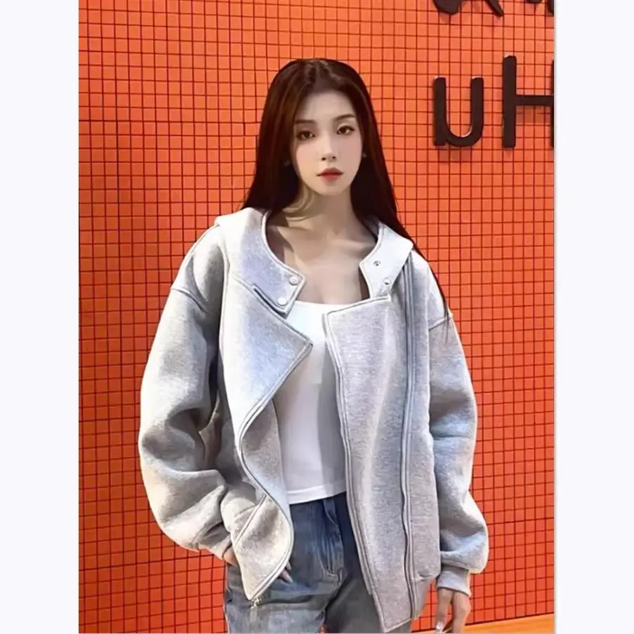 

Кардиганы с капюшоном на молнии для пар, мужские и женские, весенне-осенние, новые, плотные, свободного кроя, в американском стиле, модные брендовые верхние вещи