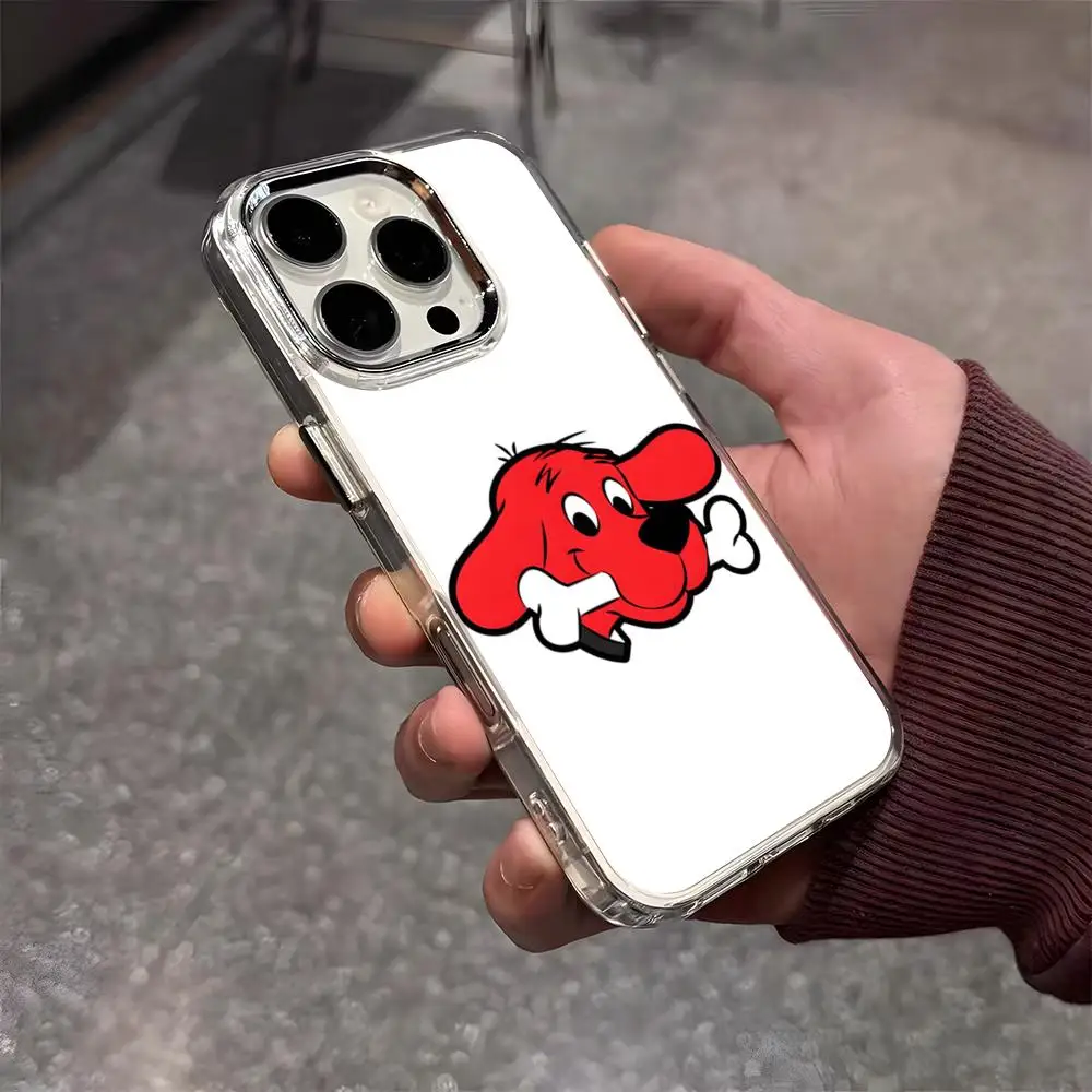 Clifford The Big Red Dog Phone Case For IPhone 17 Air 16 E 15 14 13 12 11 Plus Pro Max Electroplated Transparent Soft Shell - view 6