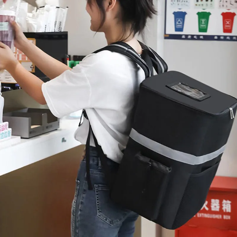 35L Extra Large Thermal Food Bag Cooler Bag Takeaway Refrigerator Box Fresh Keeping Food Delivery Backpack Insulated Cool Bags