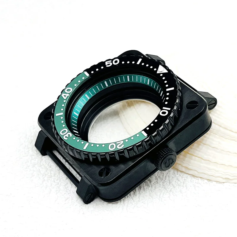 Mod Square Pilot Cockpit SKX007 Watch Case Fit For NH34 NH35 NH36 7S26 Movement Sapphire crystal glass Men Diver Wacth Cases