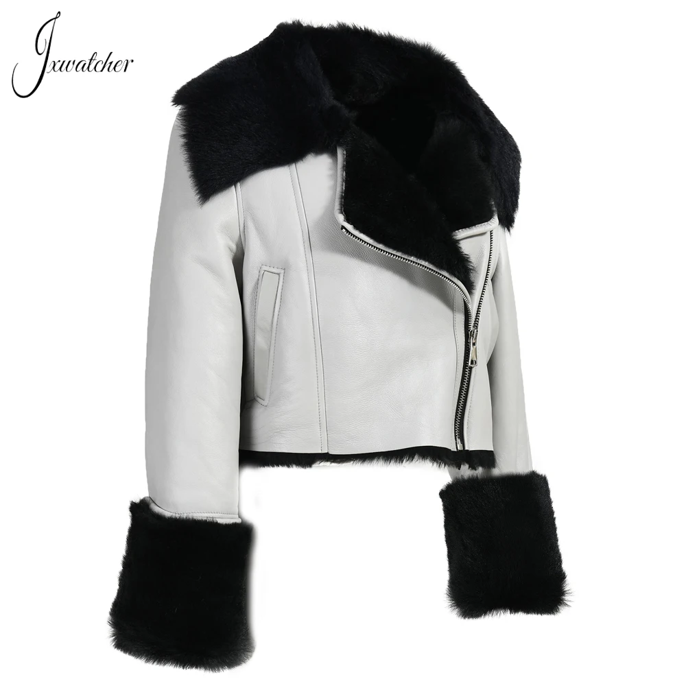 Jxwatcher Người Phụ Nữ Shearling Áo Khoác Thu Đông Tuscany Áo Khoác Thời Trang Nữ Ấm Áp Ngắn Áo Khoác Ngoài 2022 Mới Phong Cách Nữ