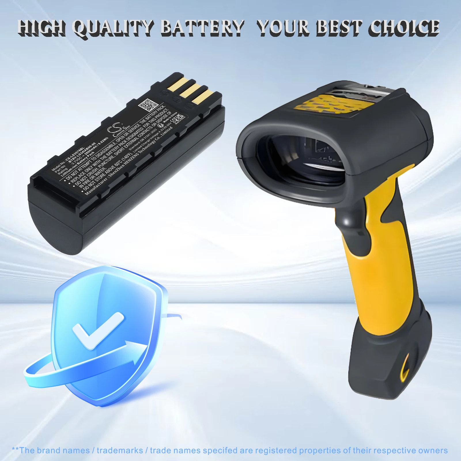 Battery For Symbol NGIS DS3478  DSS3478 LS3478ER 2600mAh / 9.62Wh