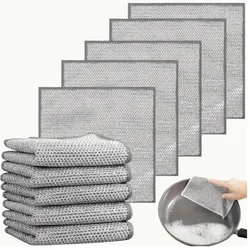 10 Steel Wires Dishwashing Cloth Metal Wire Scrubbing Cloth Grid That Does Not Damage The Pot Cleaning Cloth For Kitchen Stove