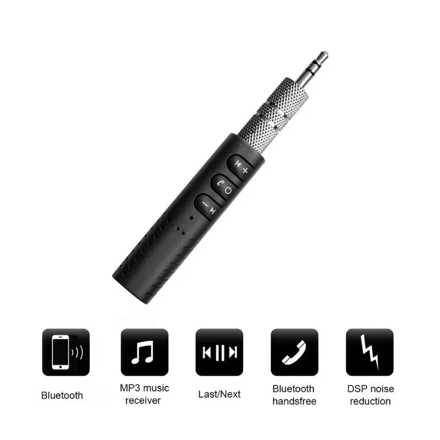 Drahtloser Bluetooth-Empfänger, 3,5 mm Klinke, AUX auf kabelloser Musik-Stereo-Adapter für Auto, Musik, Audio, Aux, Kopfhörer-Empfänger, Freisprecheinrichtung