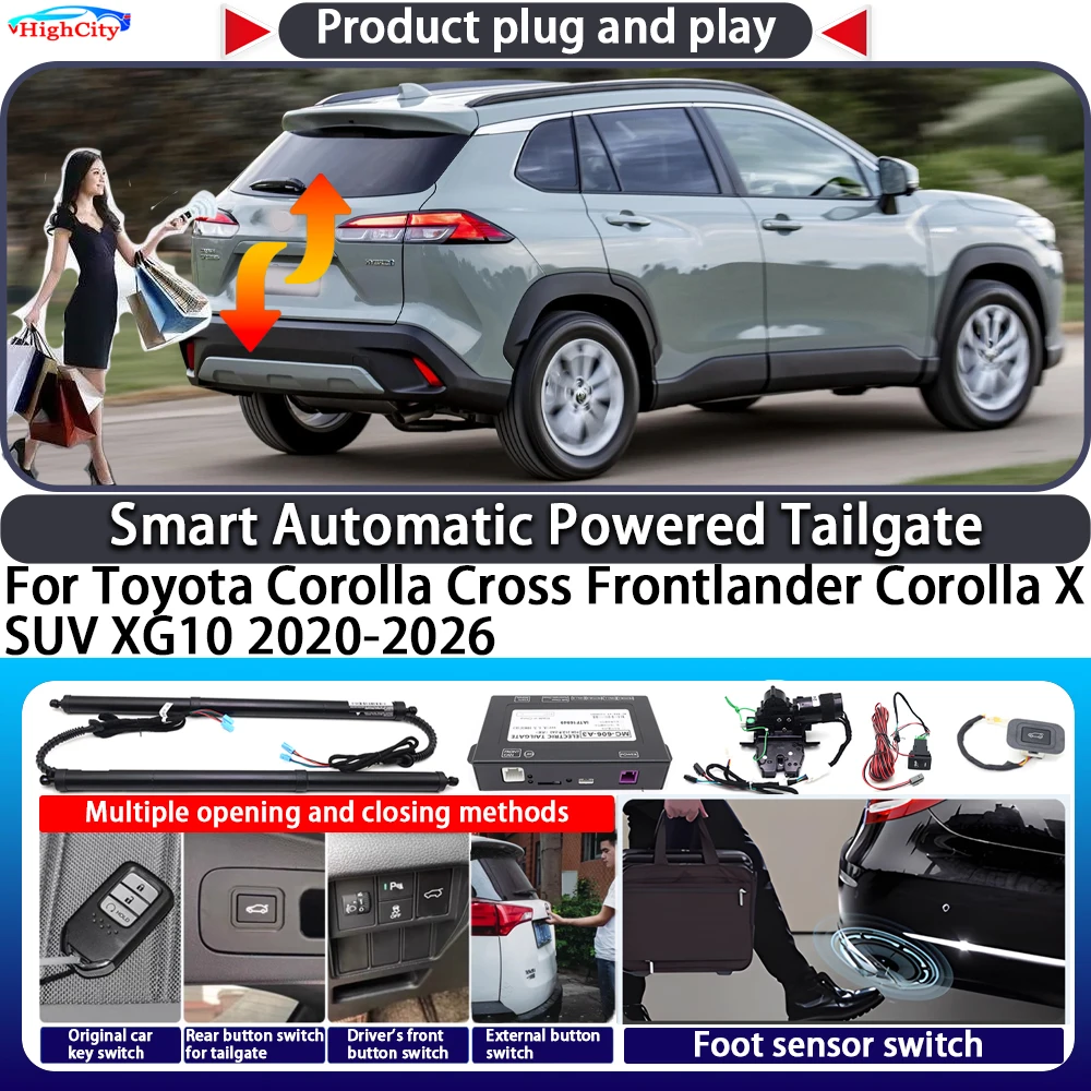 

For Toyota Corolla Cross Frontlander Corolla X SUV XG10 2020-2026 Smart Automatic Powered Tailgate Key Close Kit Power Tailgate