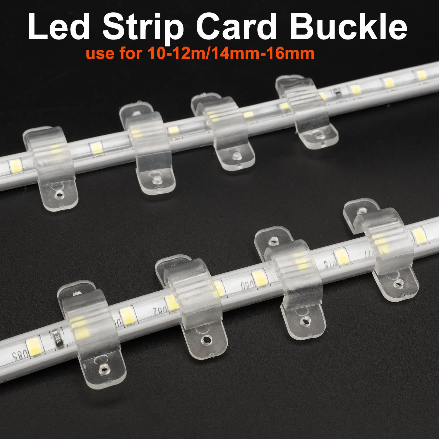 

5-100PCS 10mm 12mm 16mm LED Strip Plastic Buckle Soft Flexible Fixing Clip Accessories For 110V 220V 5050 2835 COB Light Tape