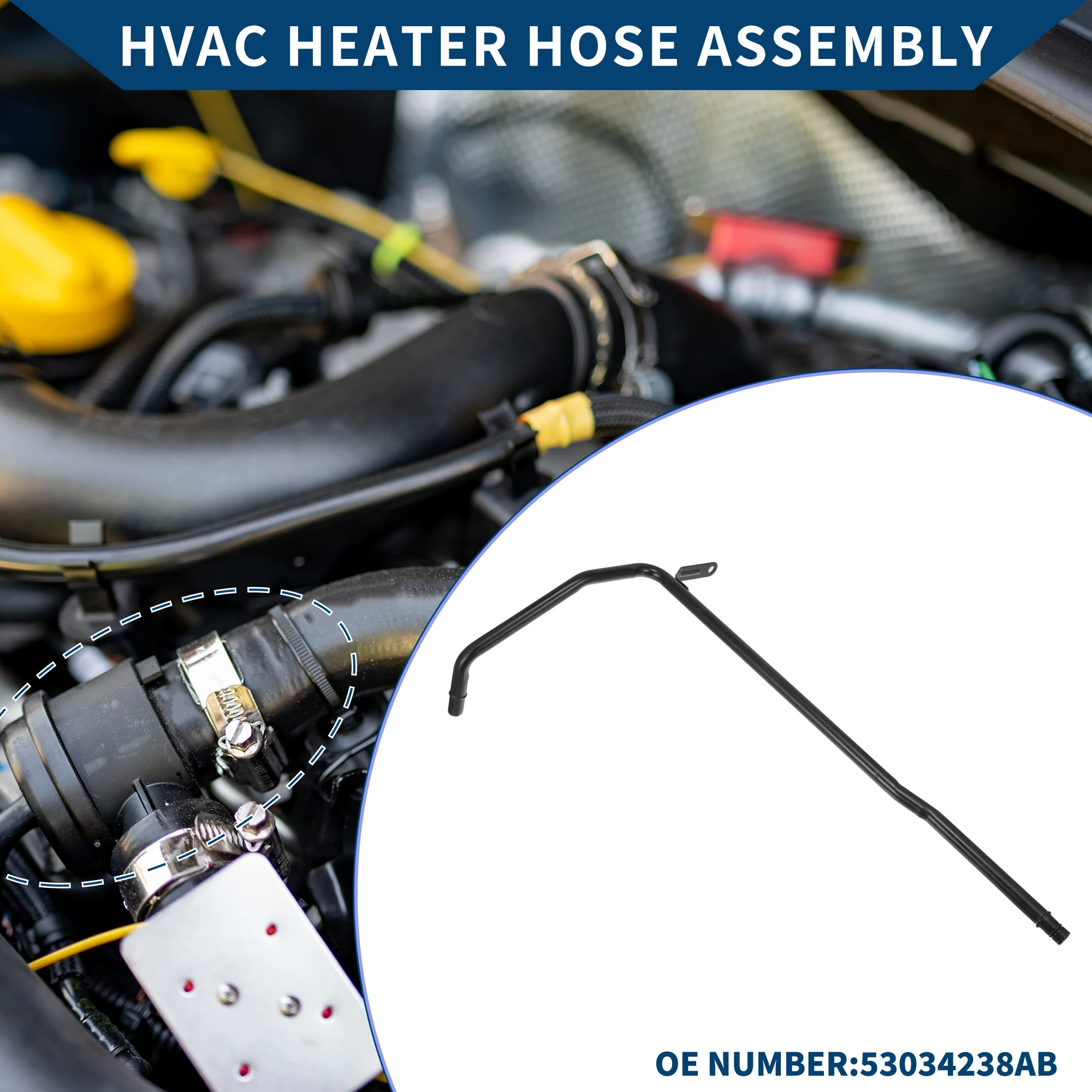 

UXCELL автомобильный двигатель HVAC шланг обогревателя в сборе для Dodge Durango 2011-2024 No 53034238AB