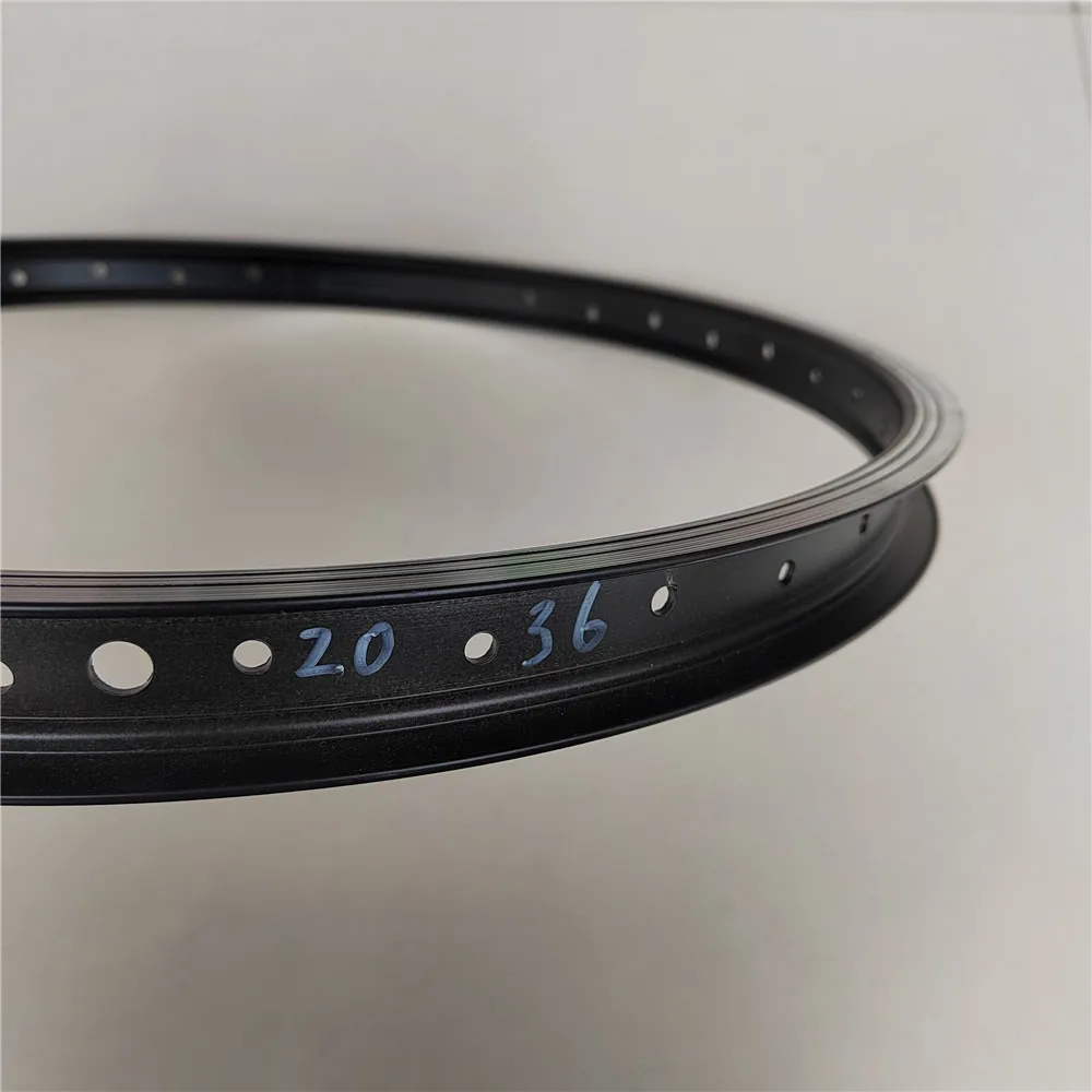 Electric Bicycle Wheel Rim Single Layer Black V Brake BMX Ring Widen 13G 14g Spoke Plug 36 Hole 406 20 Inch