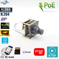 Vehicle Human Detection Sony IMX415 Senor 30fps 8MP 4K Audio ONVIF POE IP Surveillance Camera Board P2P Videolink TF Card Slot