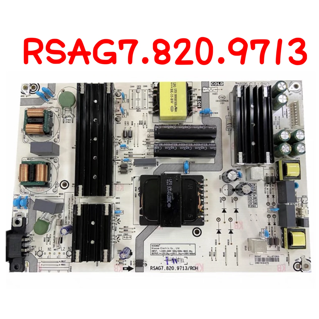 Original for Hisense 65V1F-PRO LCD TV power board RSAG7.820.9713/ROH has been tested.