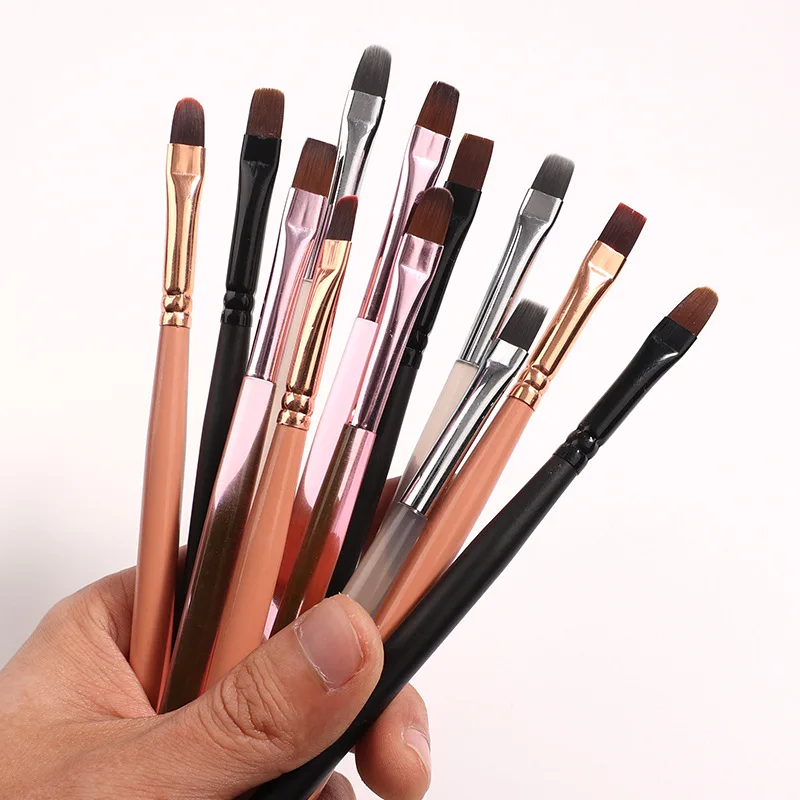 1/3PCS Gel Schilderij Borstel Nail Art Voor Gel Tip Uitbreiding Acryl Builder Accessoire Nail Art Penselen Gel nagelborstel