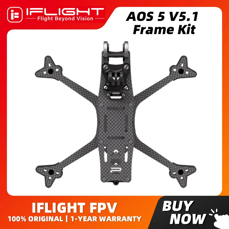 iflight AOS 5 V5.1 O4 Version FPV Frame Kit with 6mm arm for FPV - image 1 of 5