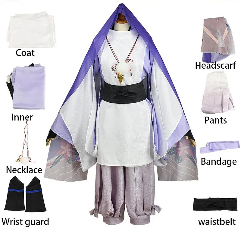

❤2026❤ Wanderer Cosplay Costume Textured fabric Kunikuzushi Kimono With Headscarf For Anime Comic Con Balladeer Scaramouche Ou❤