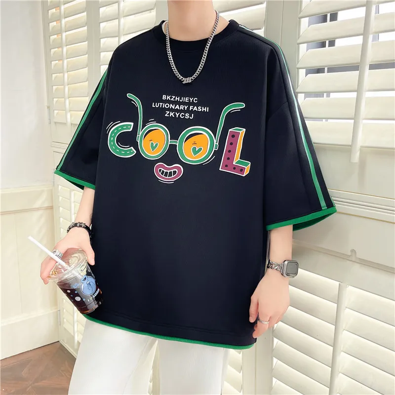 New Men's Short Sleeve Cotton T-Shirts 2026 Summer Youth Streetwear Casual Tops & Tees Outdoor Loose Breathable Tshirt Clothing