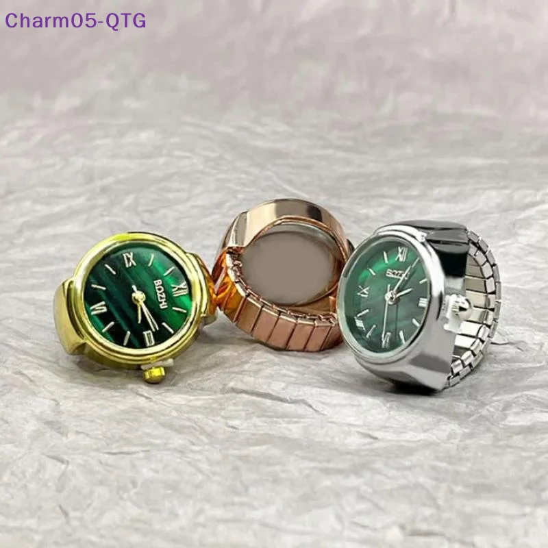 NEW Hot Selling Finger Watch Ring Creative Movement Fashion Accessories Vintage Alloy Shell Quartz Watch Men Jewelry Women Gift