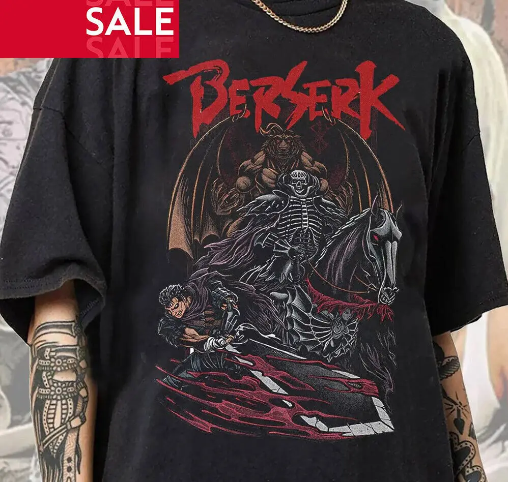 Berserk T Shirt Japanese Anime Manga Trendy long or short sleeves