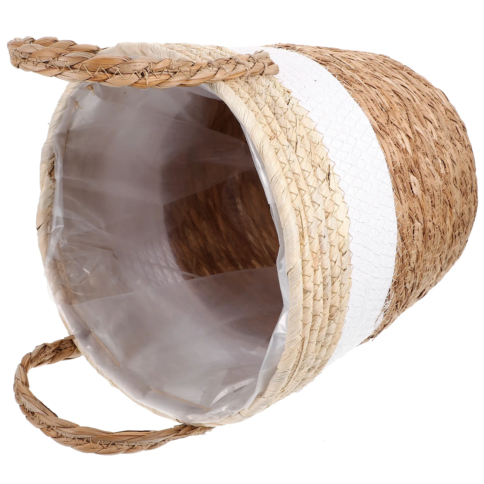 

Woven Plant Basket Grass Plastic Material Rustic Flower Holder Storage Container For Kitchen Garden Indoor Outdoor Use