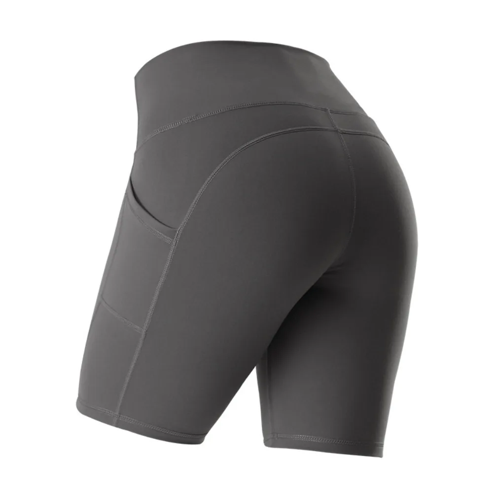 Short de sport européen et américain à cinq points, serré, Fitness, taille haute, levage des hanches, cyclisme, Yoga