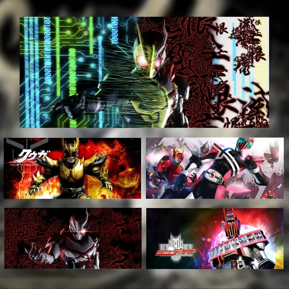 Tokusatsu Action M-Kamen Rider Mouse Pad Large Gaming Mousepad with Stitched Edges Thickened Desk Mat PC