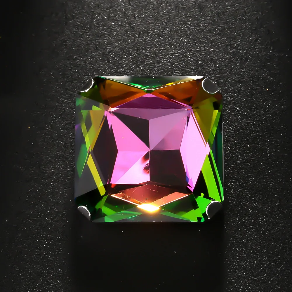 Stonefans Oversized Crystal Square Brooch Pin Jewelry for Women Exaggerate Colorful Large Brooches Bridal Dress Accessories