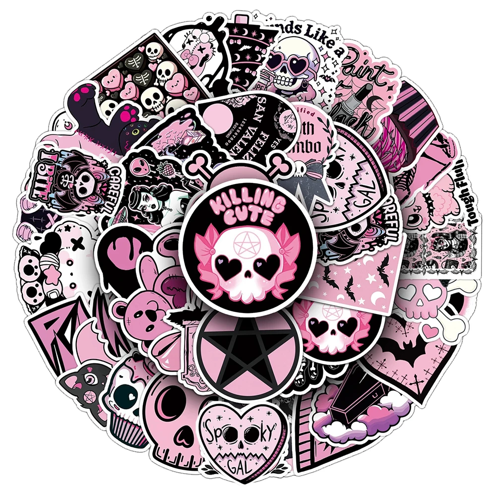 

10/30/50pcs Cool Cartoon Magic Horror Stickers Gothic Decals Toys Waterproof DIY Laptop Phone Car Halloween Decoration Sticker
