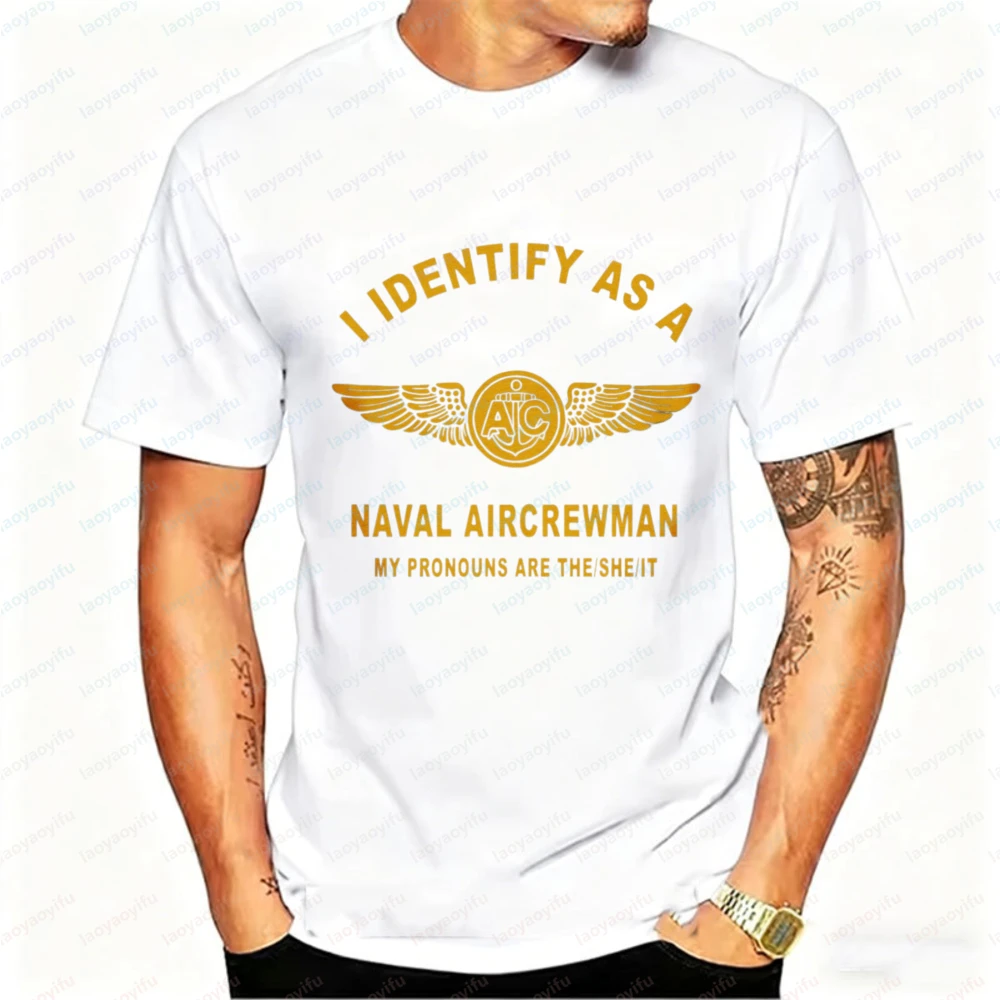 82nd Anniversary D-Day Normandy Landing 2026 T-Shirt Men's Naval Aircrewman Identify As A Crewman Military Cotton Casual Tops