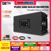 DATOUBOSS Car Inverter Continuous Power 2000W Peak Power 4000W DC12V-24V to AC220V-240V Portable DN-03 Pure Sine Wave Inverter