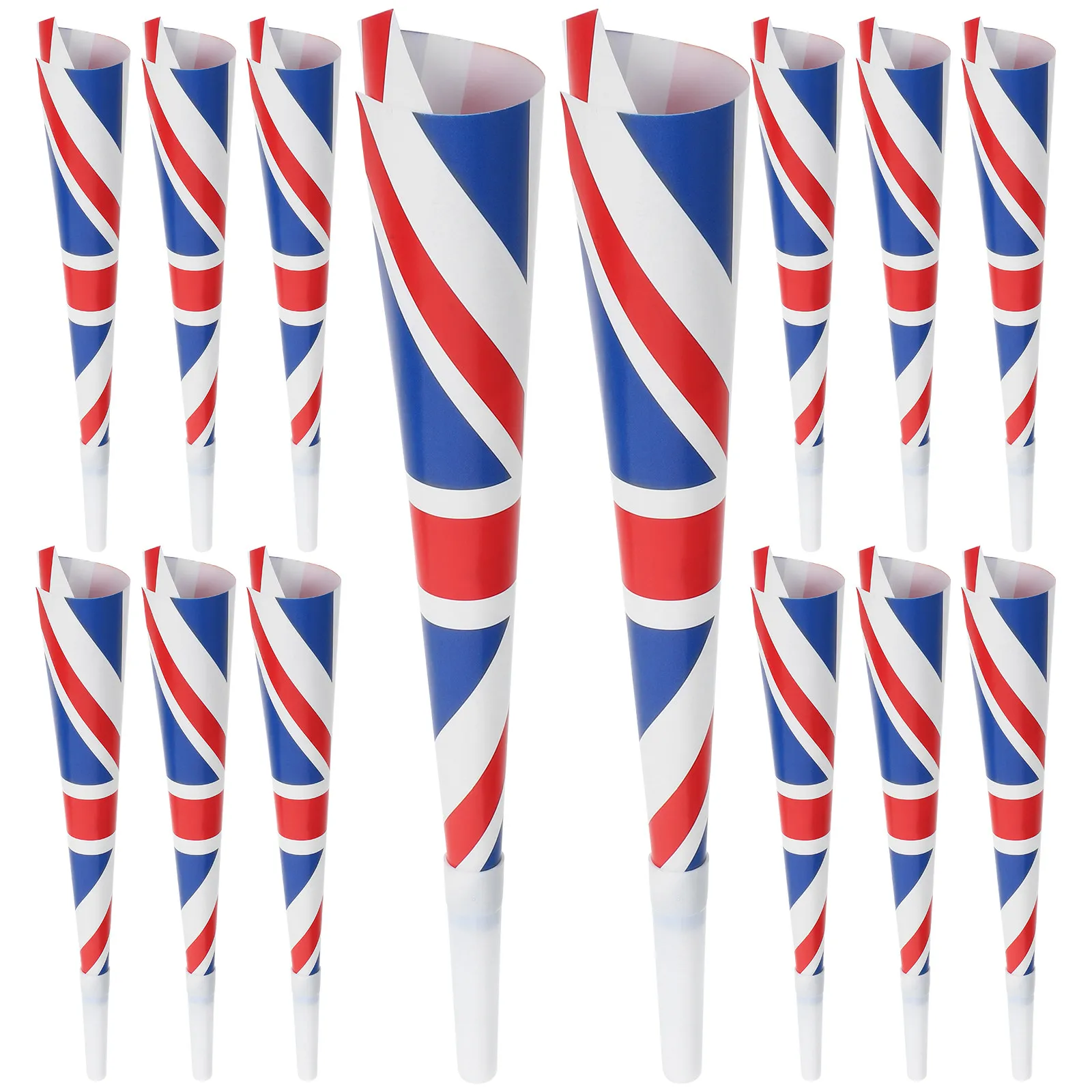 16Pcs Plastic Soccer Horn Party Horns Football Noise Maker Cheering Props Stadium Sporting Event Accessories Party Horns