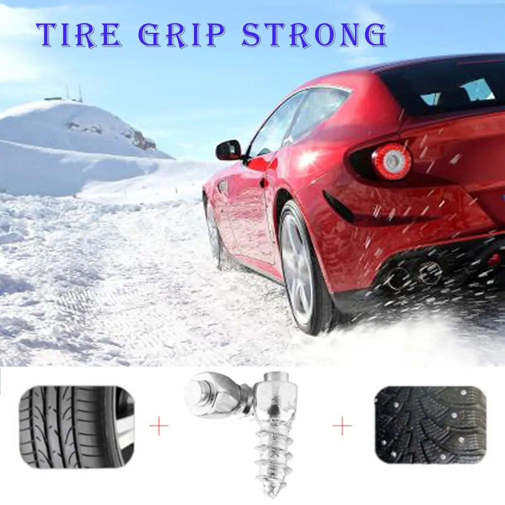 Durable 400Pcs Non-Slip  Tire Spikes Tungsten Steel Nails 12mm Wheel Boltsbolts For Premium Car ATV Winter Safe Drive Emergency