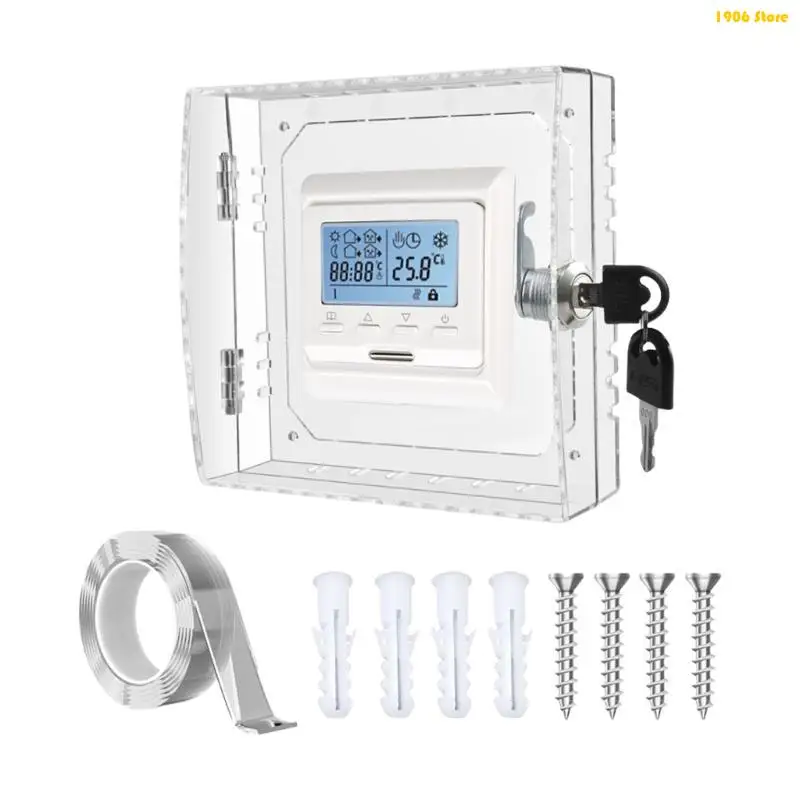 

U1JB Wall Mounted Thermostat Lock Box with Key for Temperature Stability Public Areas
