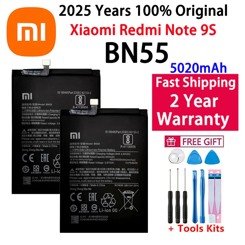 Original Bateria for Xiaomi Redmi Note 7 8 8T 9 9 9T 9S 10 10S 10X 11 11E Lite Mi 10T 12 12X K30S Pro POCO X4 M3 UItra Battery image 4
