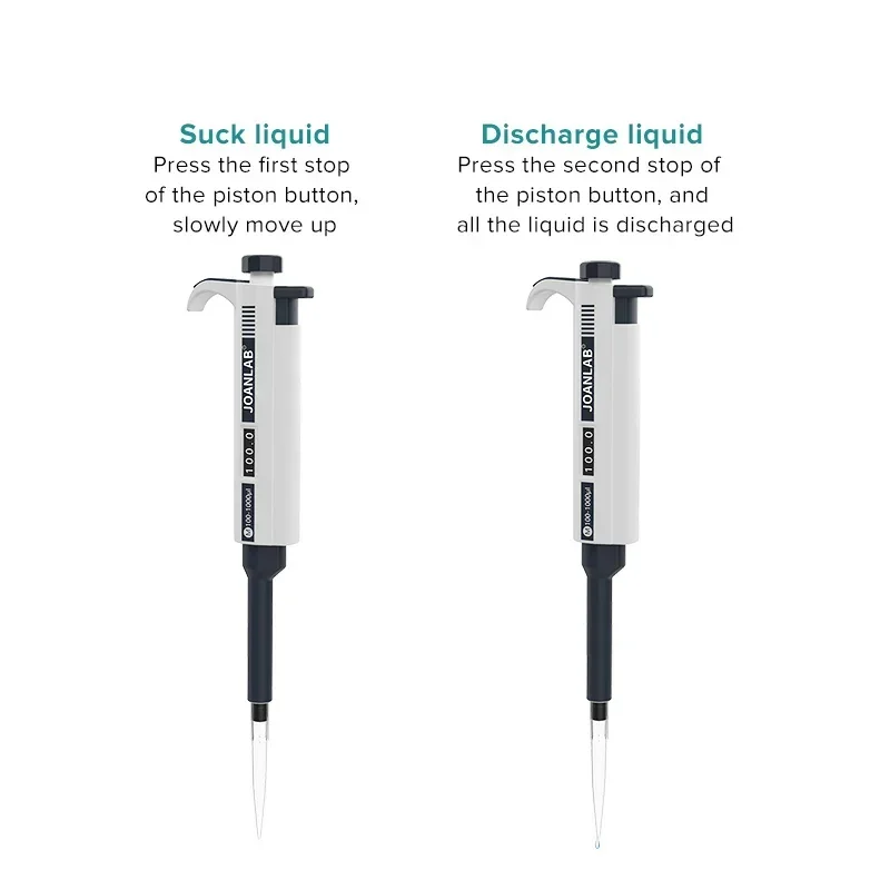 Pipette ein kanal verstellbare mechanische Pipetten toppette, Labor transfer pipette, pipet freie Spitzen 100-1000ul/20-200ul