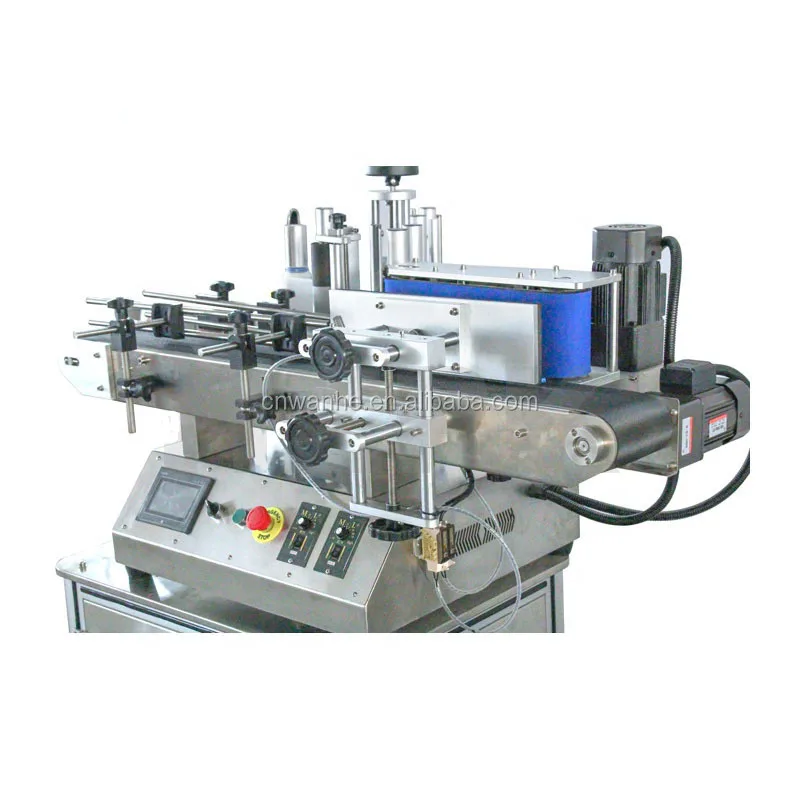 Wanhe Automatic Double Side Labeling Machine, Labeling Machine Round Bottles ,sticker Labeling Machine With Date Print