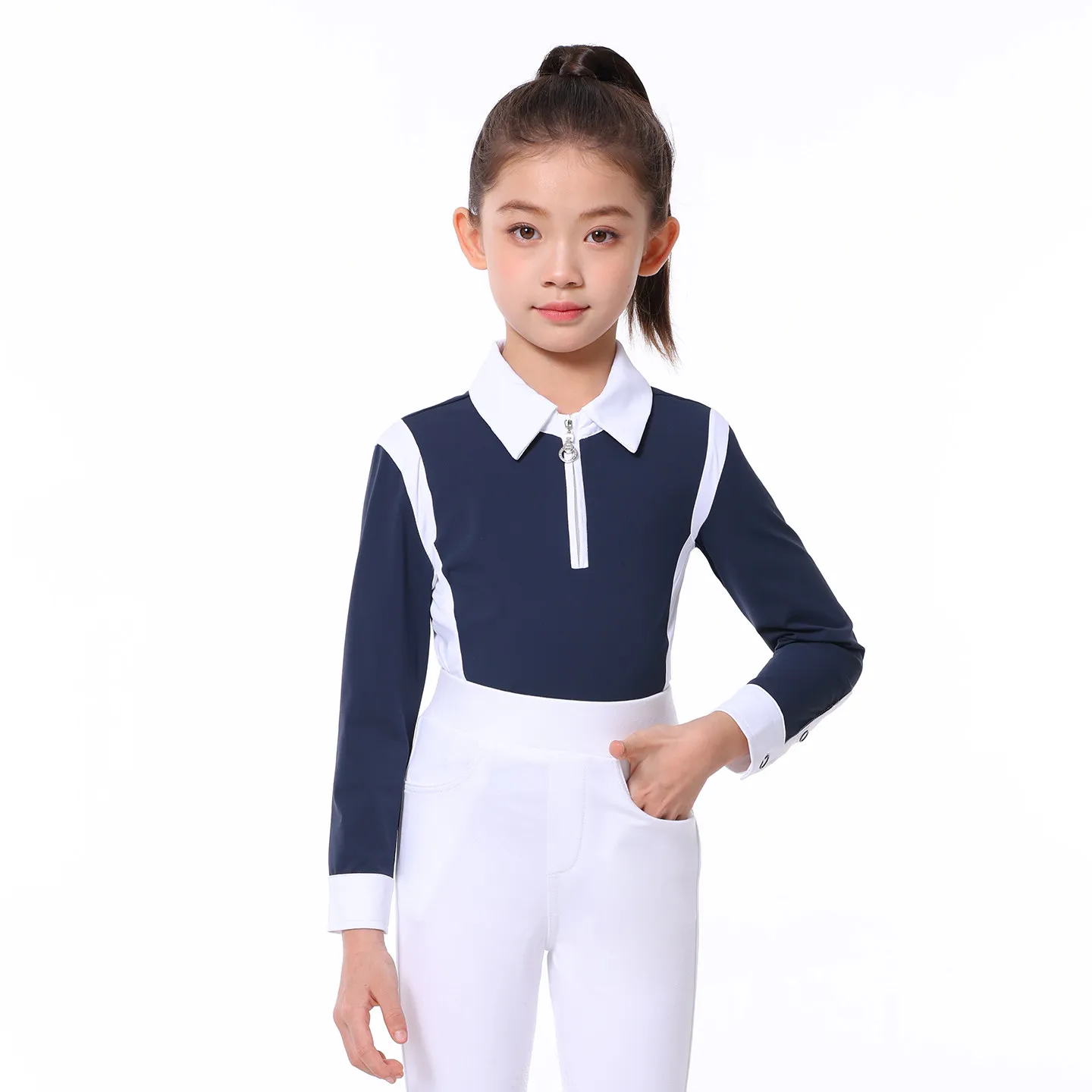 children's-long-sleeve-horse-riding-shirt-stand-collar-four-seasons-training-t-shirt-equestrian-apparel