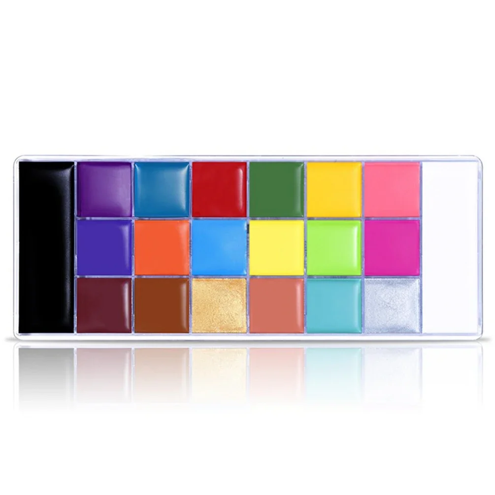 20-kleuren olieverfplaat private label pigment aangepast logo Halloween kerst gezicht lichaam podium kleurweergave make-up groothandel