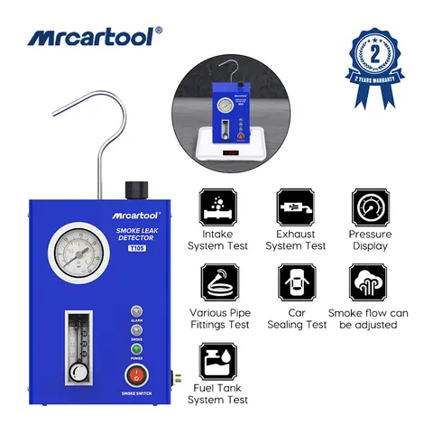MRCARTOOL T105 Car Smoke Leak Detector EVAP Vacuum Leakage Diagnostic Tool EVAP Pipe Leakage Analyzer for Car pk FOX-WELL SD203