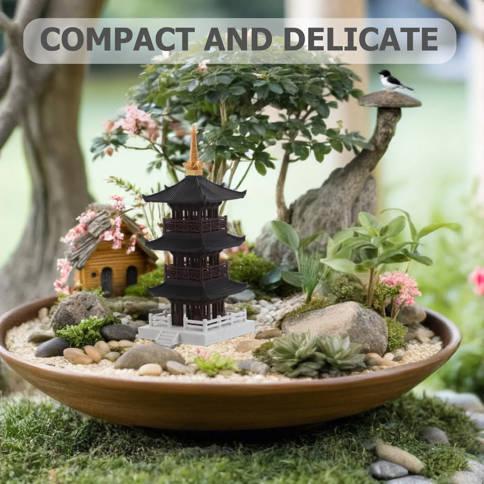 Miniaturowa chińska pagoda - r – Bonsai Garden Set Up recenzja i cena