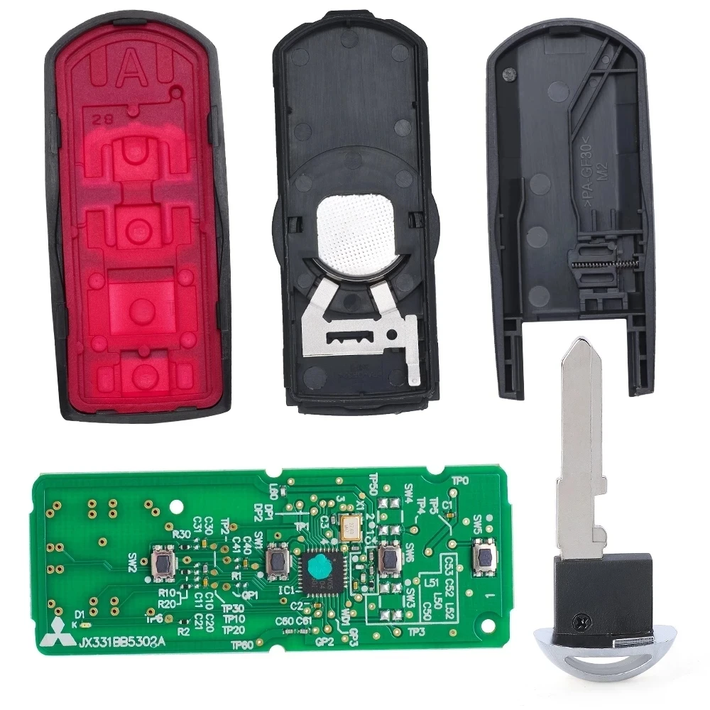 KEYECU Proximity Remote Smart Key FOB OEM Board 433.92MHZ 49 chip for Mazda 3 CX-5 (Mitsubishi System) 2013-2016  WAZSKE13D-01