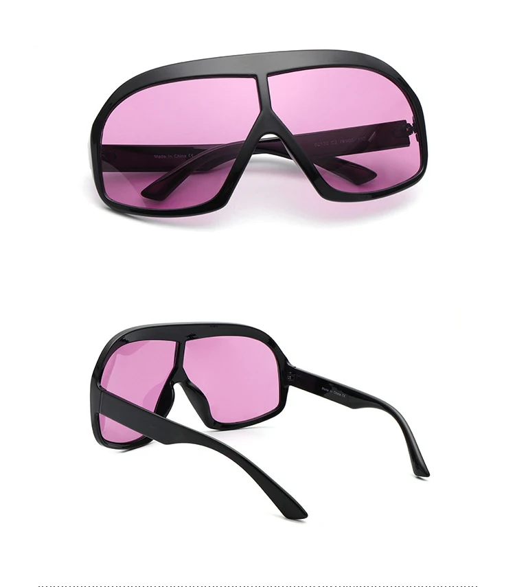 56631 Übergroße Punk-Sonnenbrille für Herren und Damen, modisch, große Größe, UV-Schutz, Reitbrille, Uv400 – Detail 5