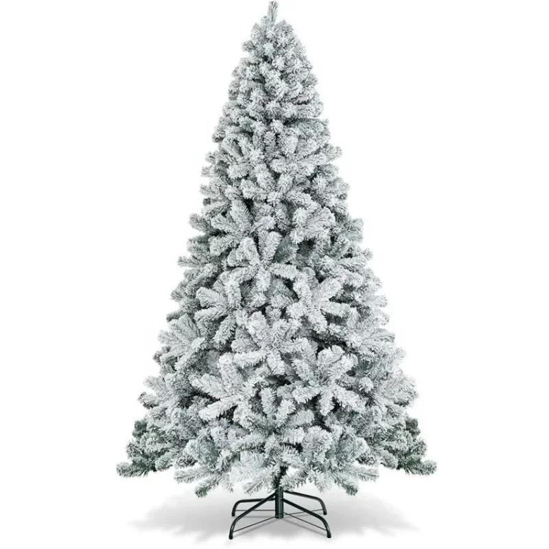 

7ft snow flocked Christmas tree Christmas ornaments