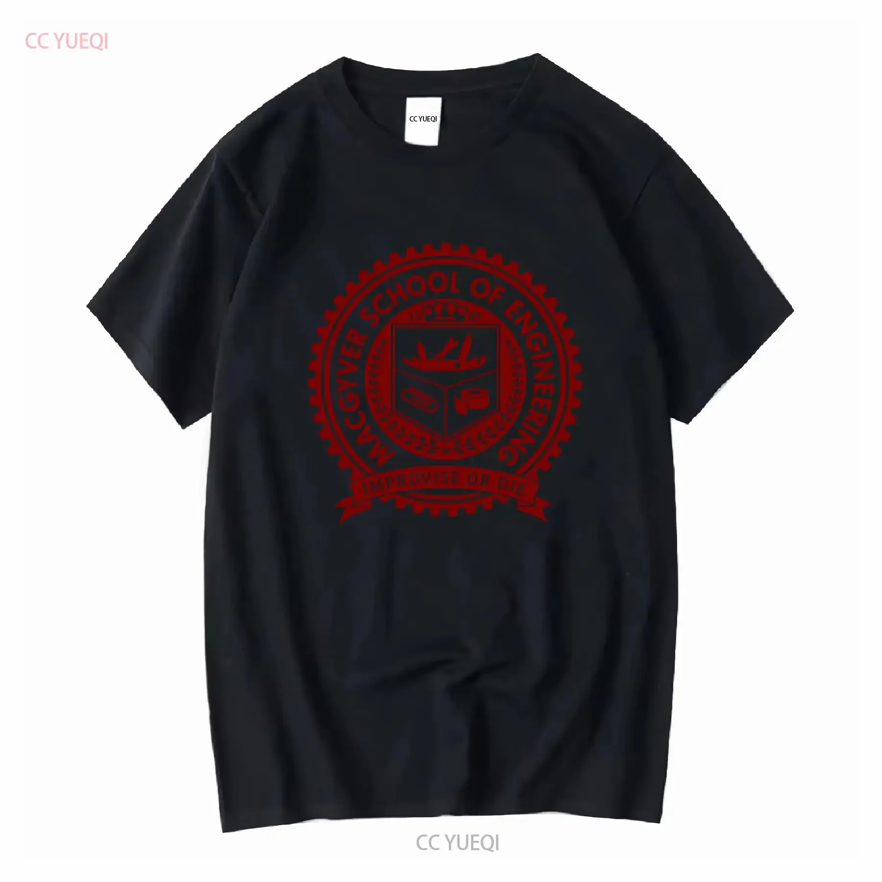 Macgyver escola de engenharia camiseta masculina s 3xl mangas compridas ou curtas vintage lavado topo para uso diário homme elegante