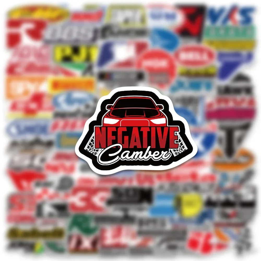 50/100pcs Cool Racing Car JDM Stickers Decals Laptop Skateboard Luggage Phone Helmet Waterproof Motorcycle Sticker Packs image 3