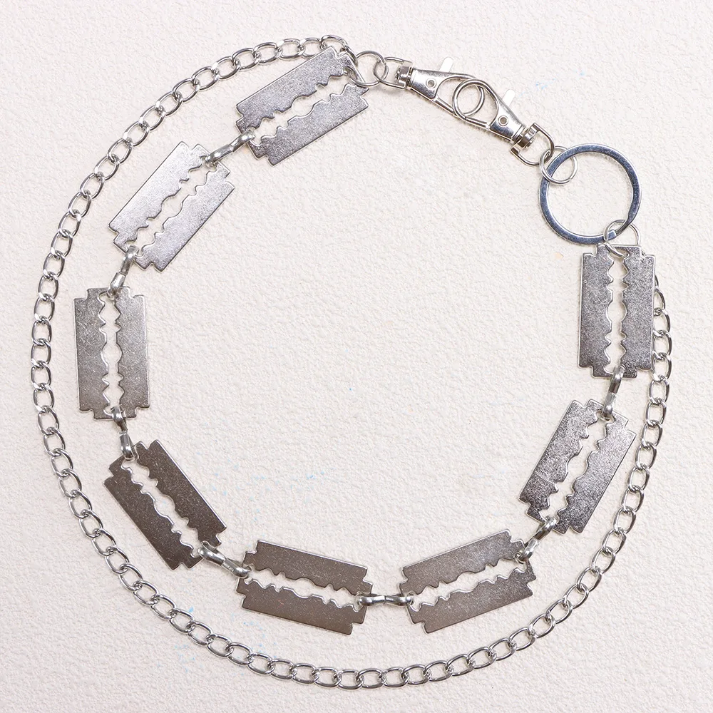 Hip-Hop-Punk-Hosenketten, geeignet für Männer und Frauen, Metallgürtelketten, Party- und Karneval-Accessoires – Detail 12