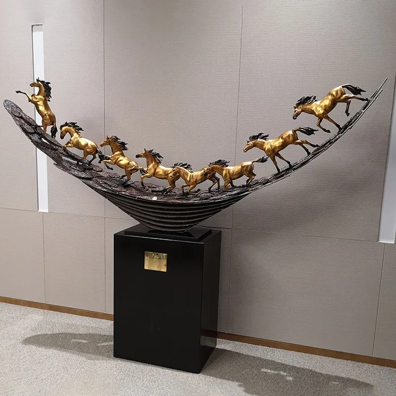 زخرفة باما البرونزية با يونيو Xiongfeng الحصان الفن مكتب فندق شركة افتتاح هدية