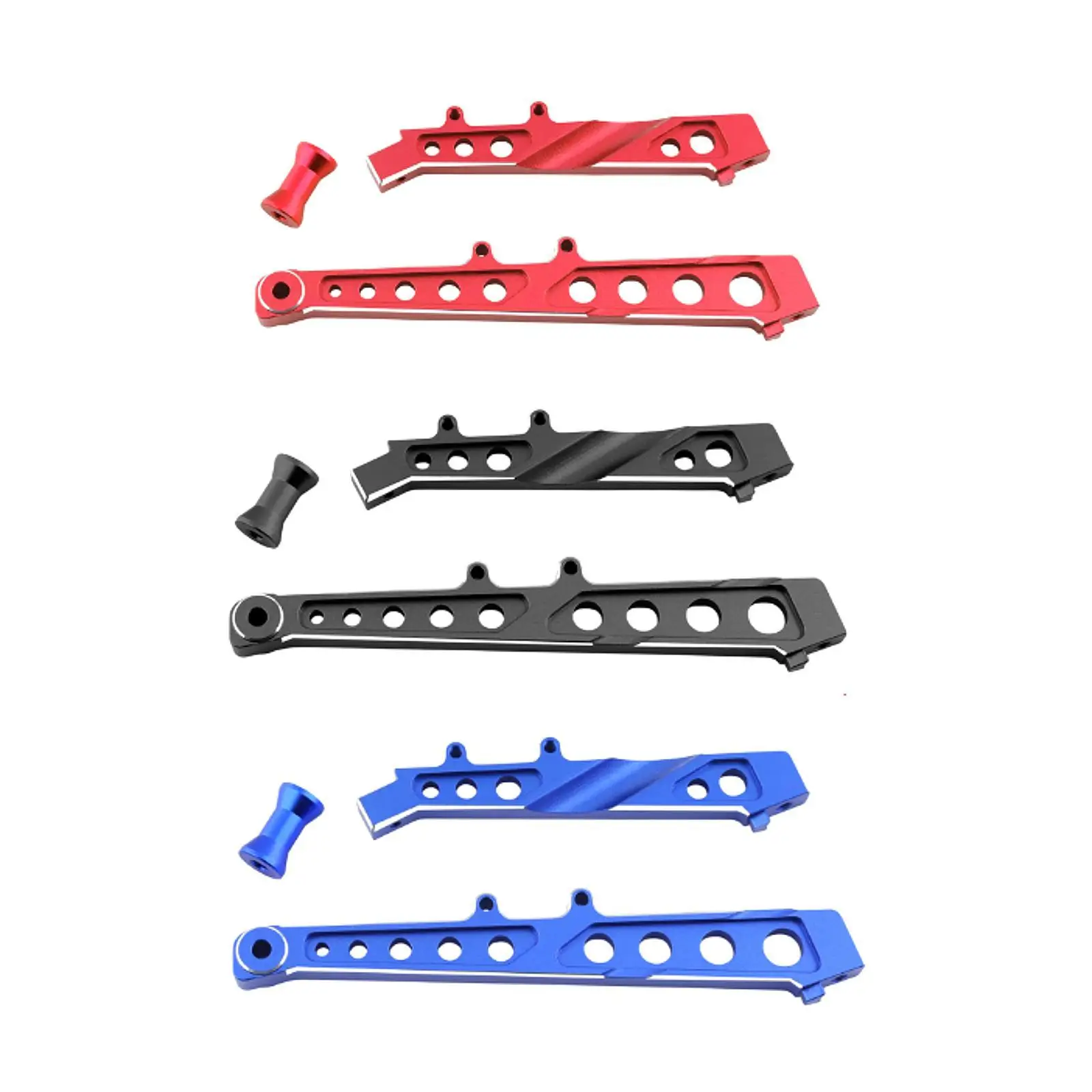 Alloy Front Rear Chassis Brace Set Easy to Install RC Car Upgrades Accessories for 1/7 Limitless All-road Ara109001 Ara109011