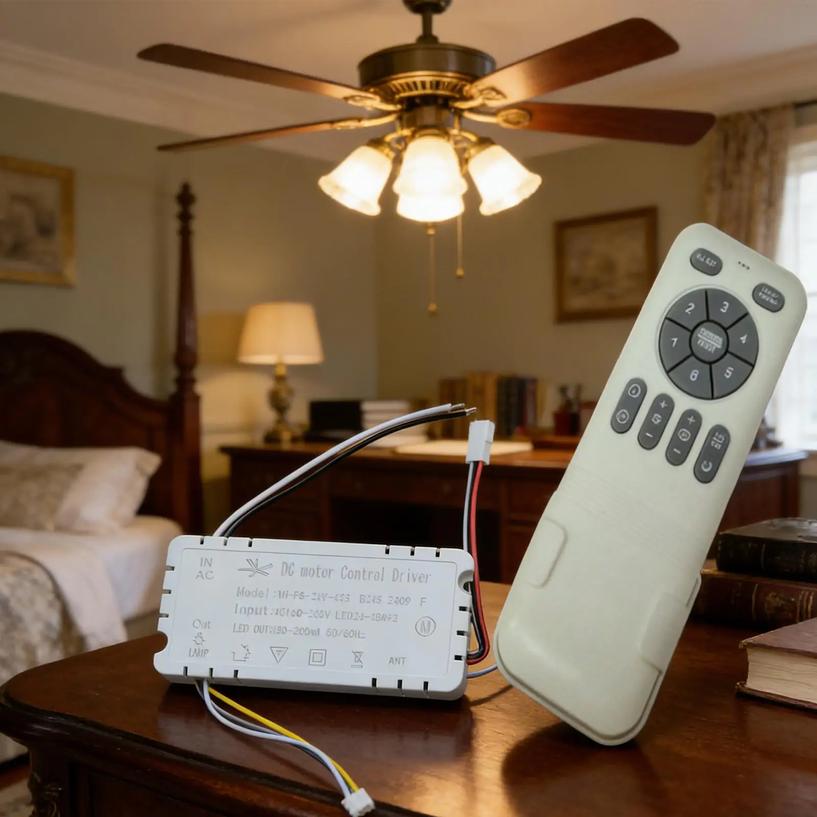 Ceiling Fan Receiver Input 110-265V for Home Invisible Fan Light Replacement