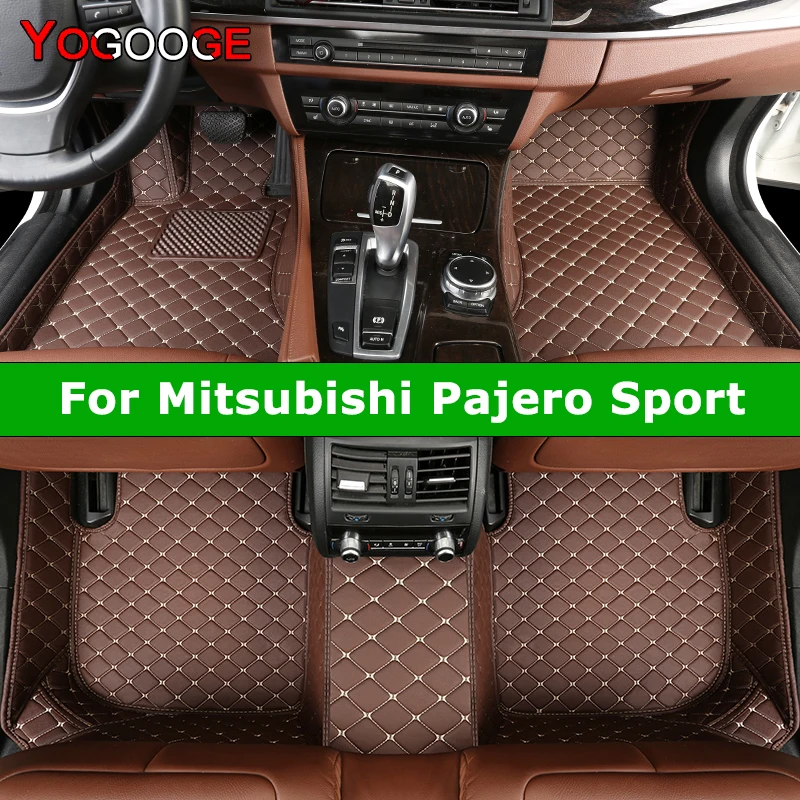 YOGOOGE Custom Car Floor Mats For Mitsubishi Pajero Sport Auto Carpets Foot Coche Accessorie