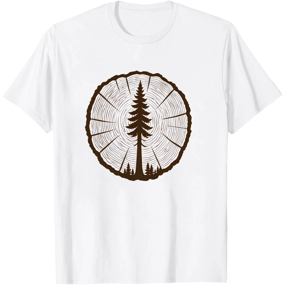 Tree Rings Shirt Nature Growth Tee Forest Graphic Clothes Hiking Outdoor Symbolism Tee Nature Lover Gift Clothes