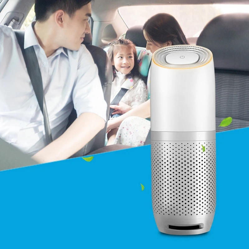 

NEW Portable Car Air Purifier USB HEPA Fresh Air Negative Ion Cleaner Oxygen Removes PM2.5 Smoke Odors Ionizer Away From